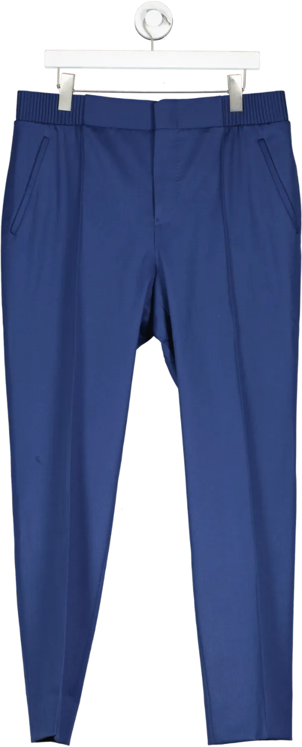 Berluti Paris Blue 100% Wool Track Pants W36