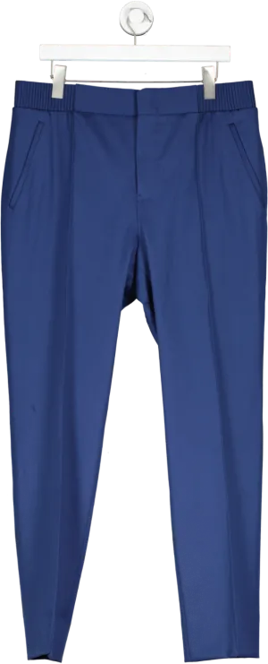 Berluti Paris Blue 100% Wool Track Pants W36