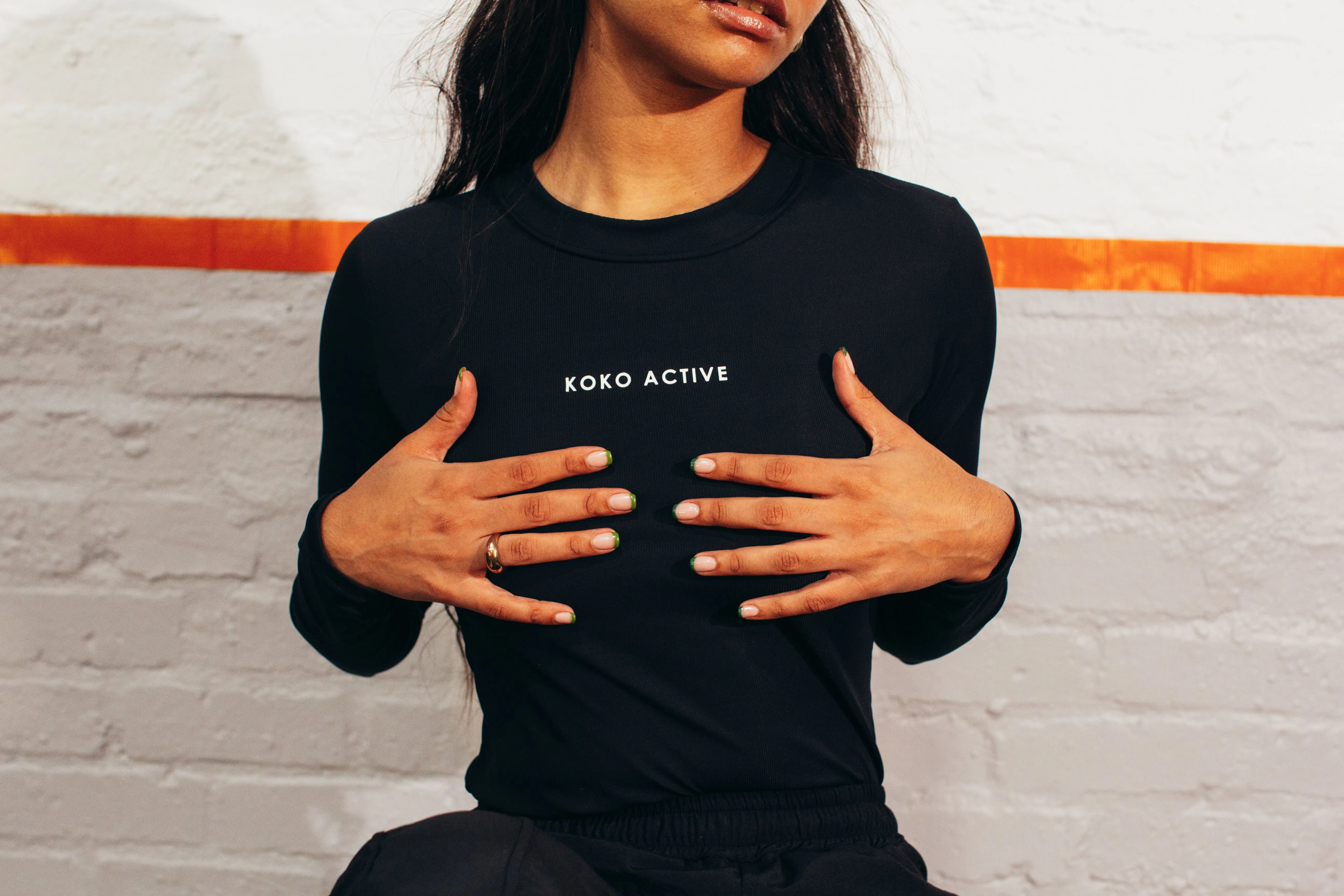 Black active long sleeve