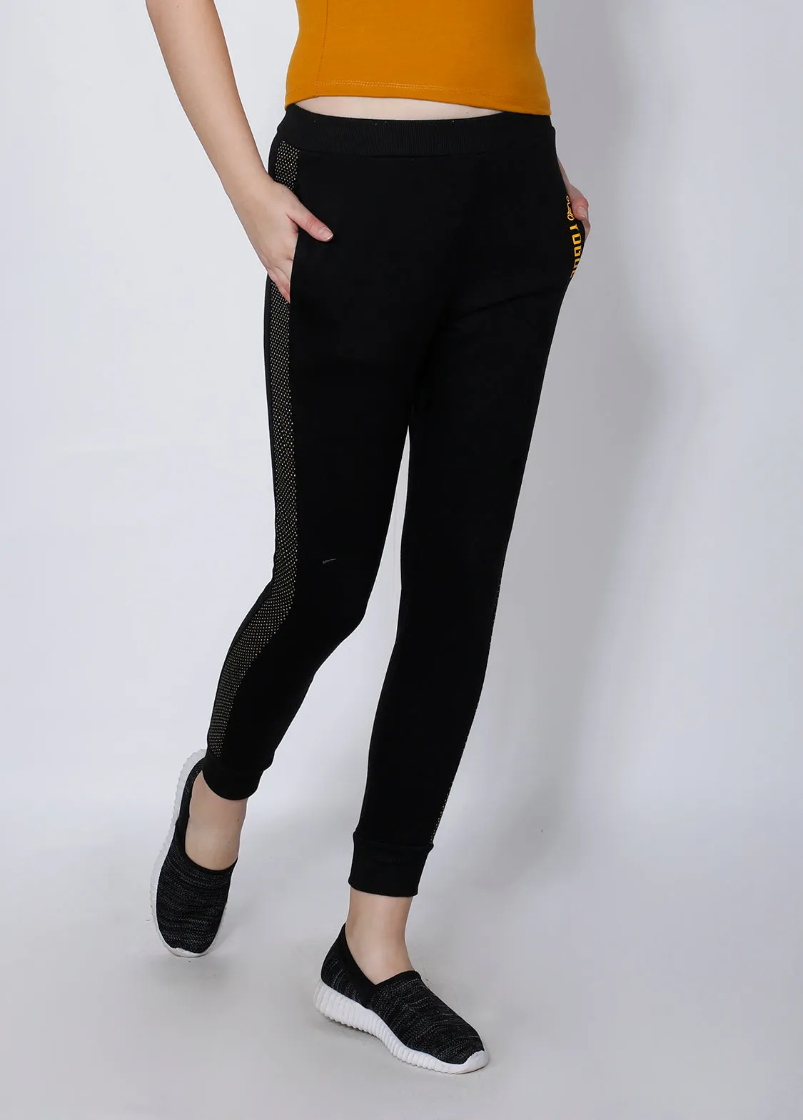 Black & Yellow Multidots Joggers
