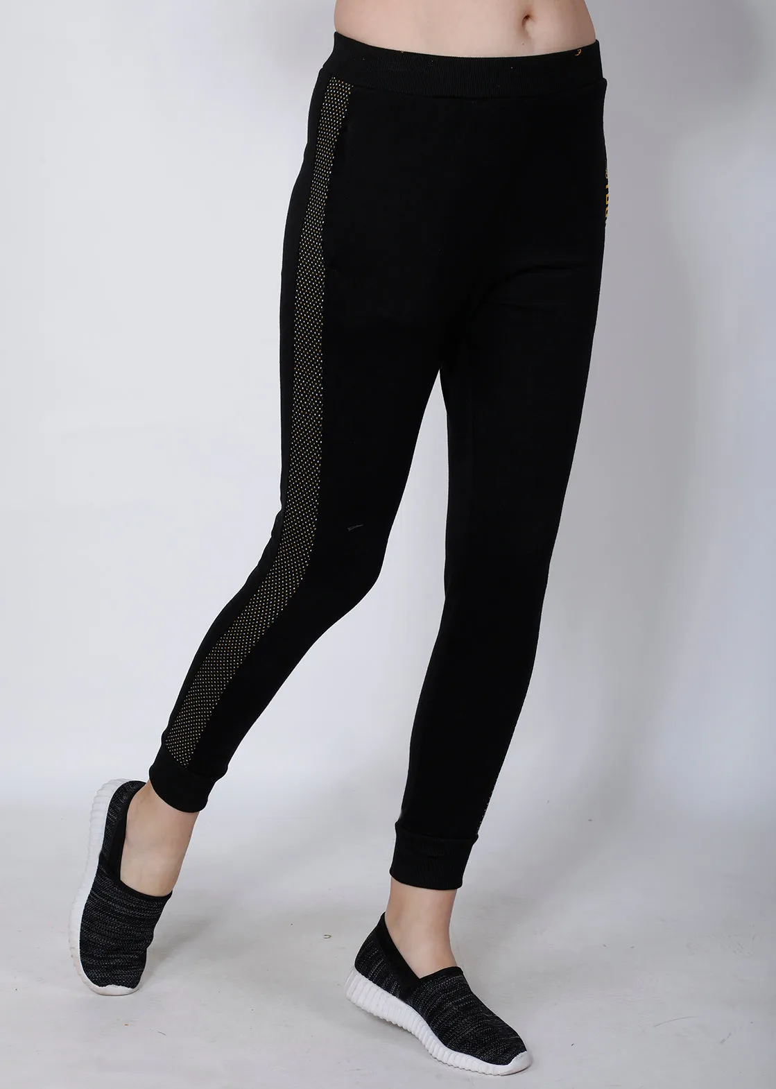 Black & Yellow Multidots Joggers
