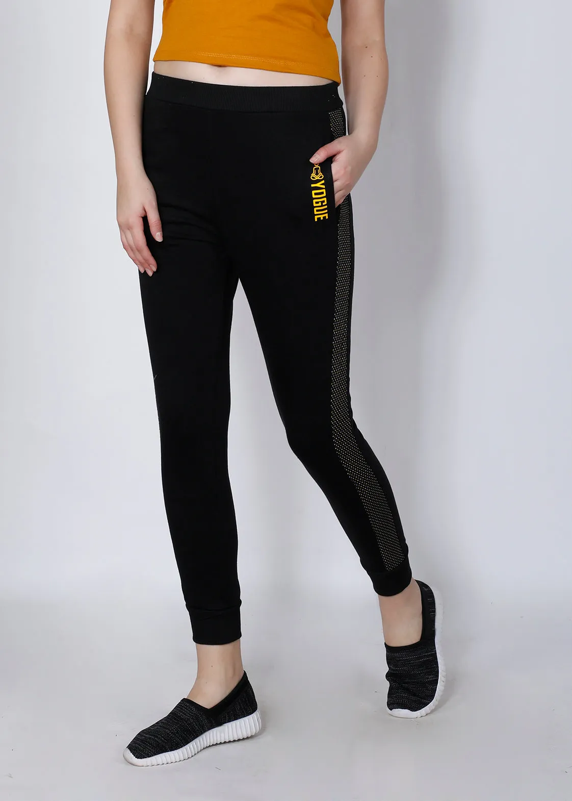 Black & Yellow Multidots Joggers