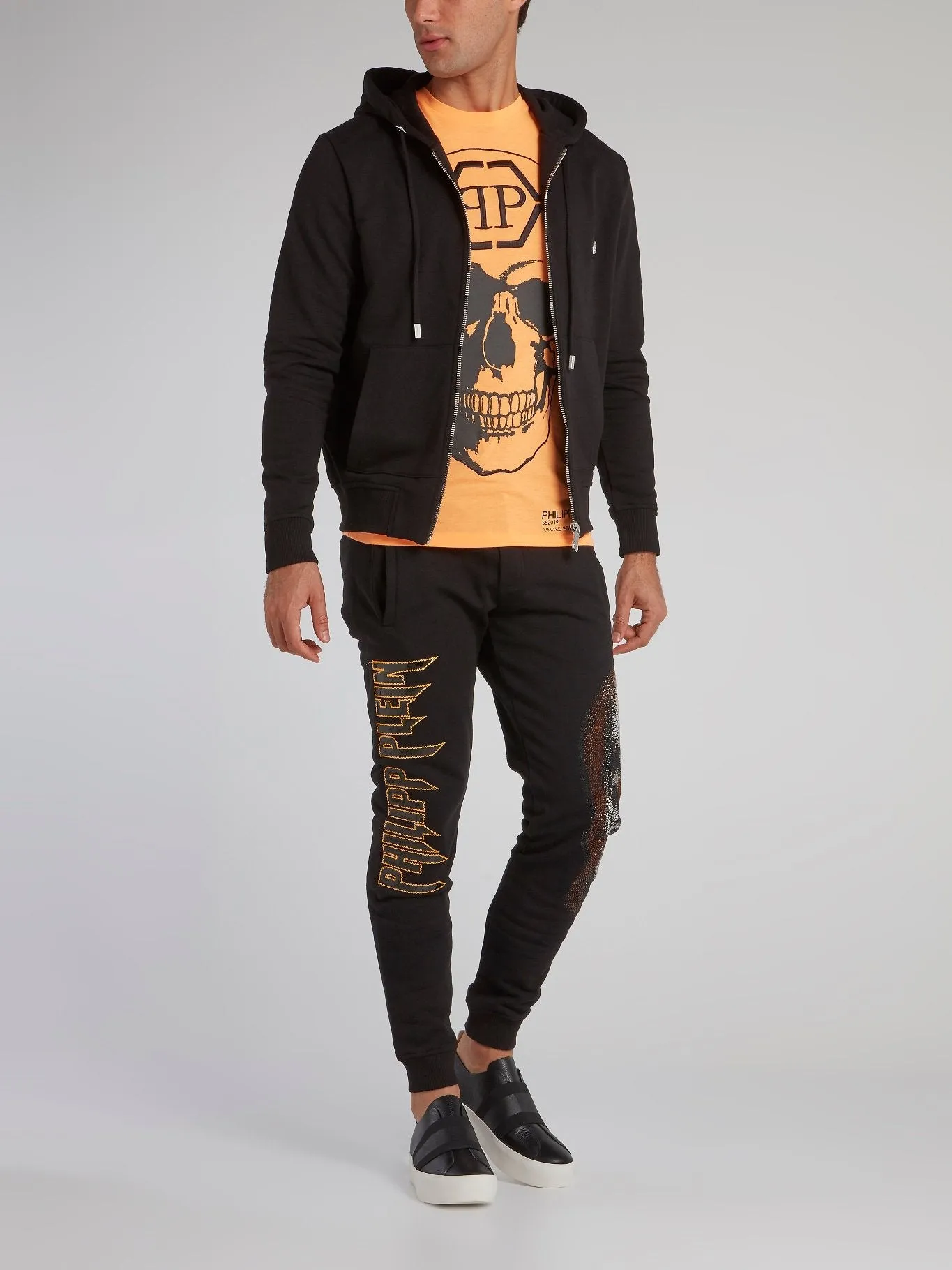 Black Contrast Logo Sweat Jacket
