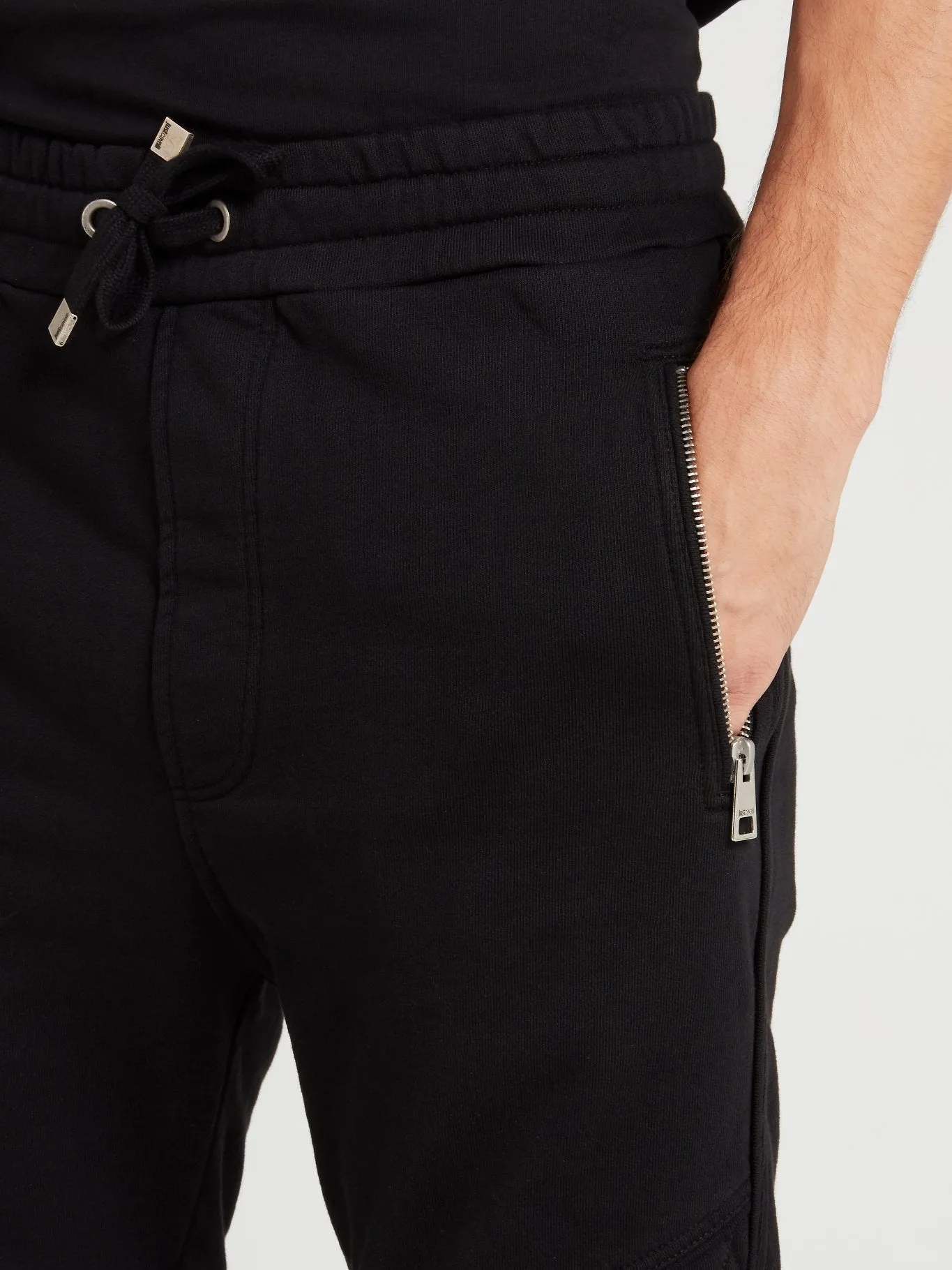 Black Drawstring Active Cotton Pants