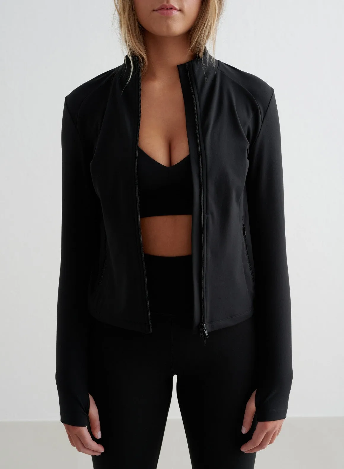 Black Sense Zip Jacket