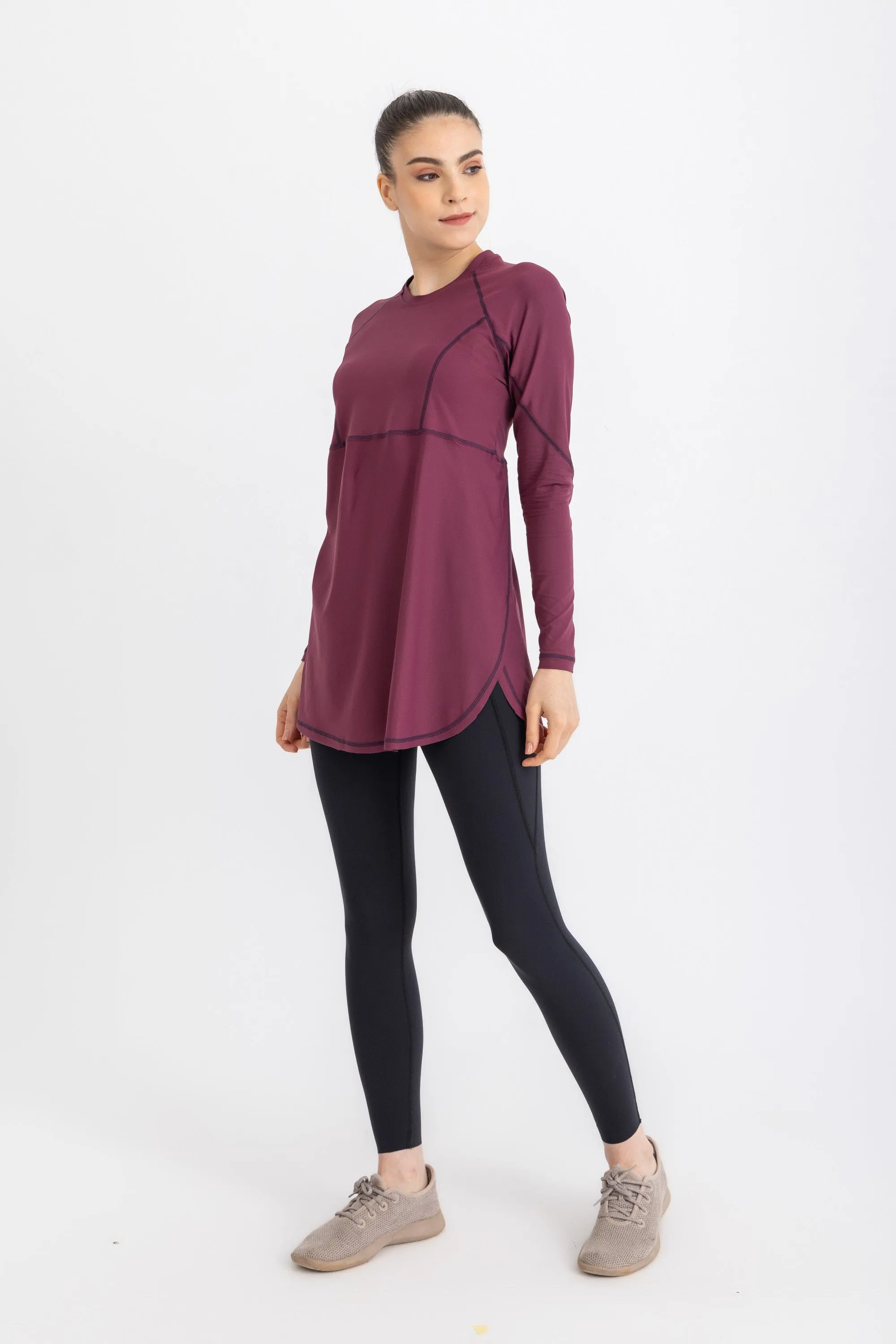 Breeze Back Top -Crushed Violets