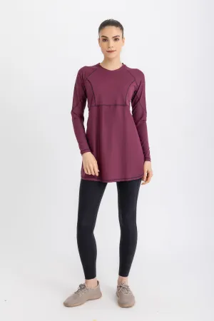 Breeze Back Top -Crushed Violets