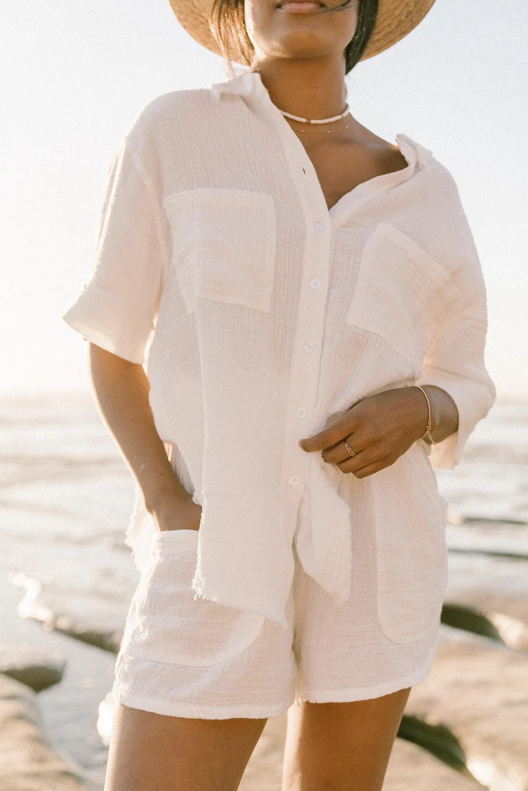 Breezy Gauze Set White