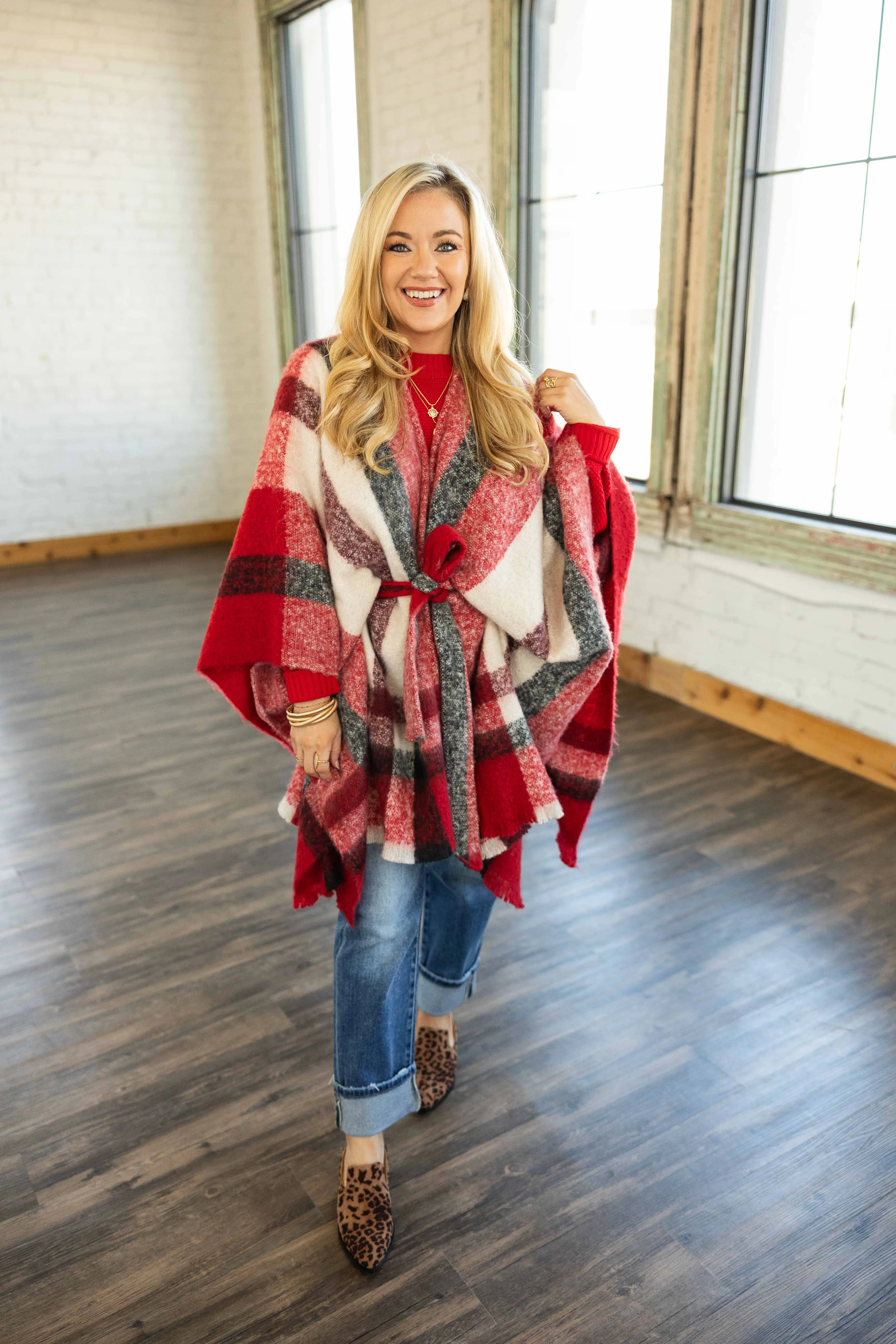 BRINLEY BELTED PONCHO