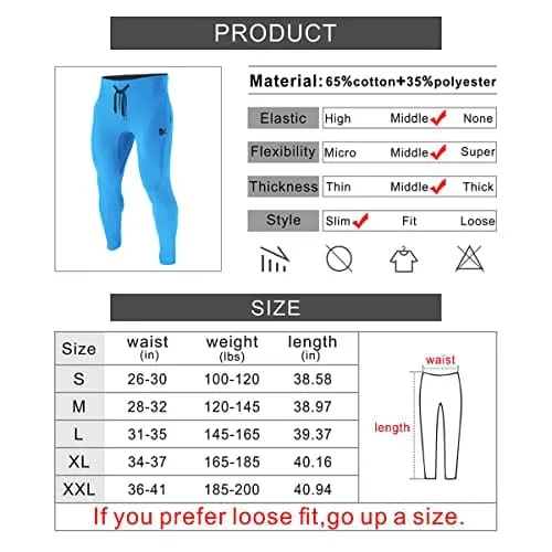 BROKIG Mens Zip Joggers Pants - Casual Gym Workout Track Pants Comfortable Slim Fit Tapered Sweatpants with Pockets (Electric Blue)