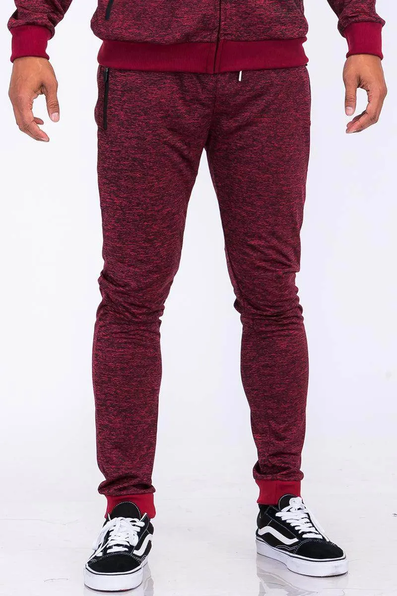 Burgundy Marbled Light Weight Active Joggers