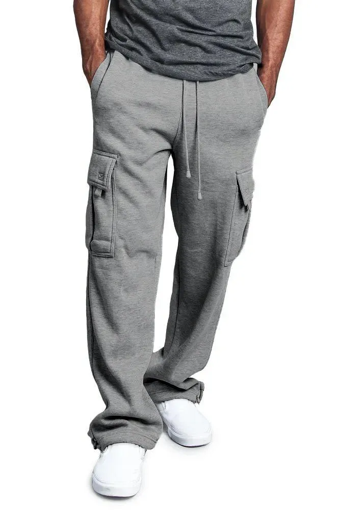 Cargo Jogger Pants Autumn Hip Hop Street Wear Loose Trousers Multi Pocket Solid Color Overalls GYM Sports Wear