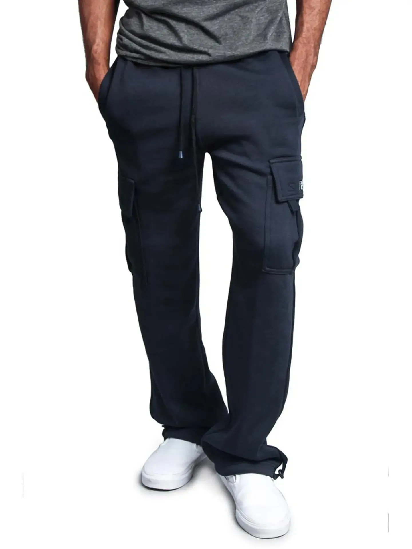 Cargo Jogger Pants Autumn Hip Hop Street Wear Loose Trousers Multi Pocket Solid Color Overalls GYM Sports Wear