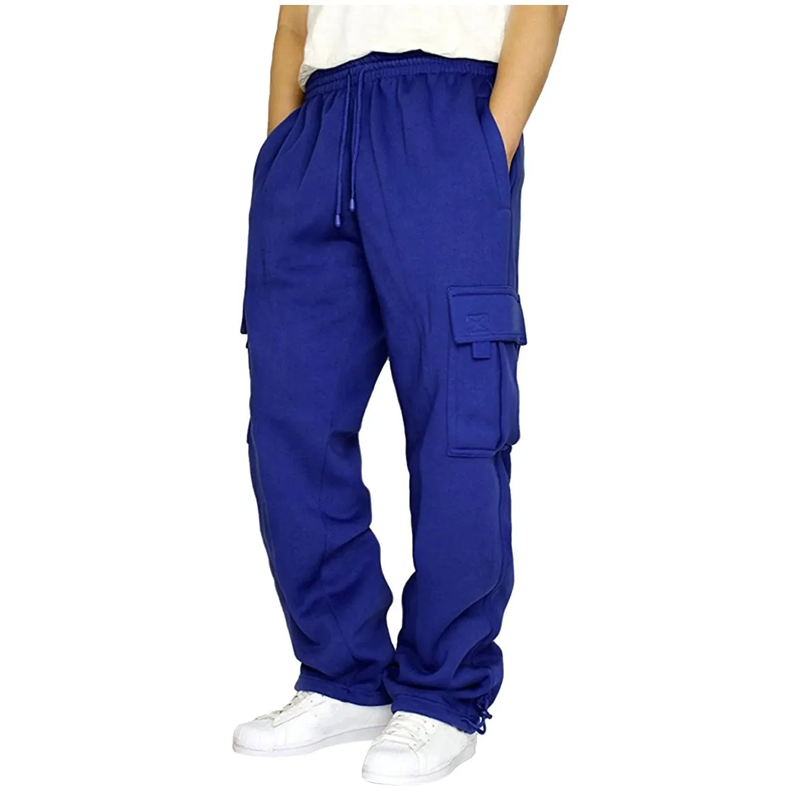 Cargo Jogger Pants Autumn Hip Hop Street Wear Loose Trousers Multi Pocket Solid Color Overalls GYM Sports Wear