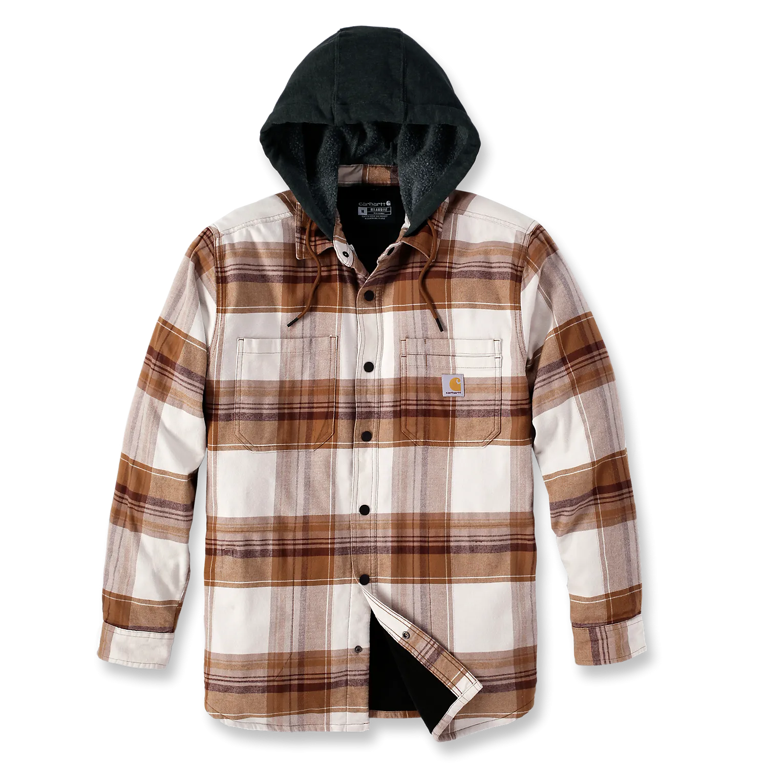 Carhartt Flannel Fleece Lined Hooded Shirt Jac - 105938