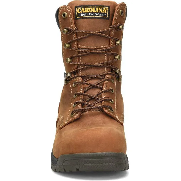 Carolina Men's Bruno Hi 8" Soft Toe Waterproof Slip Resist Work Boot -Brown- CA8020