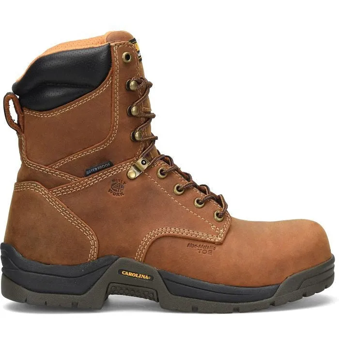 Carolina Men's Bruno Hi 8" Soft Toe Waterproof Slip Resist Work Boot -Brown- CA8020