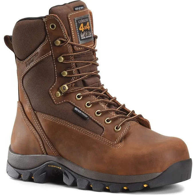 Carolina Men's Forrest 8" Soft Toe Waterproof Insulated Work Boot -Brown- CA4015