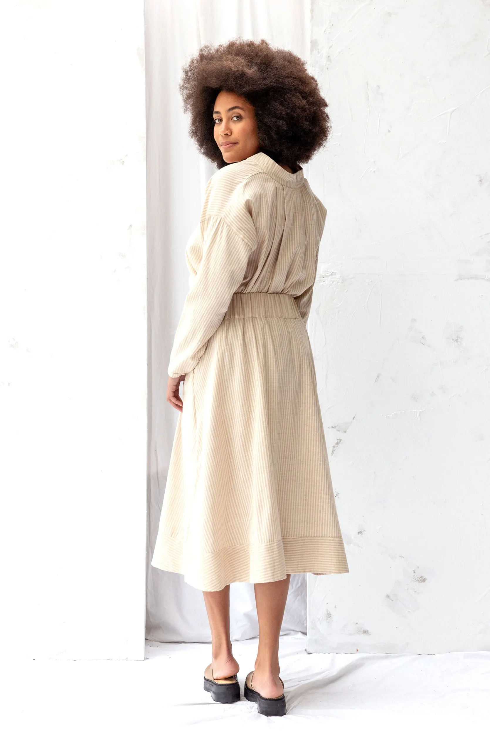 Cas Skirt | Cream Stripe