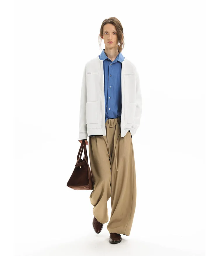 Casual pants with belt
