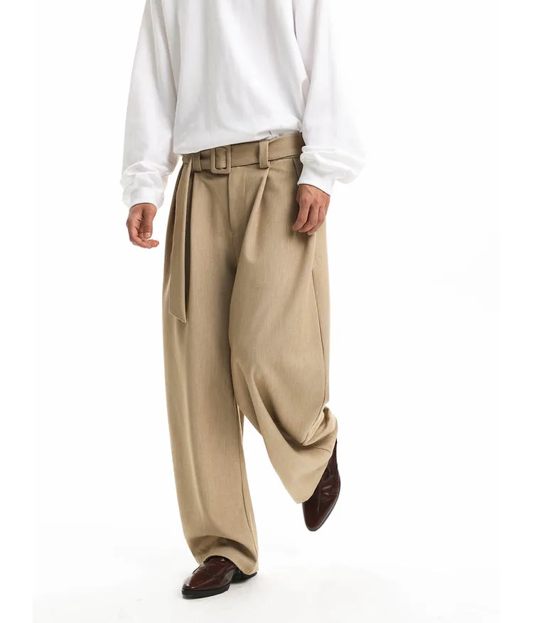 Casual pants with belt