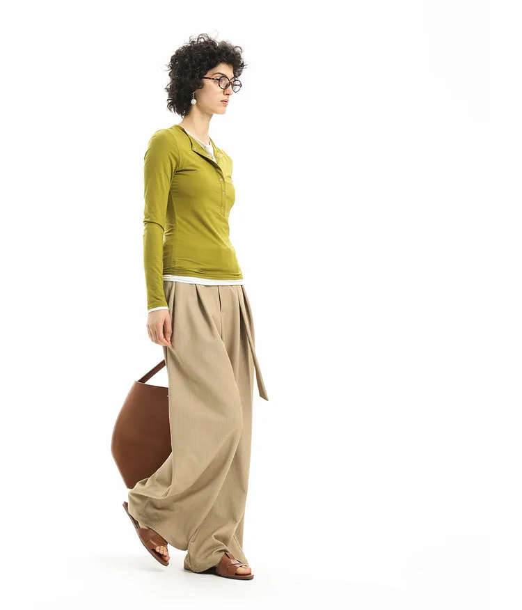 Casual pants with belt