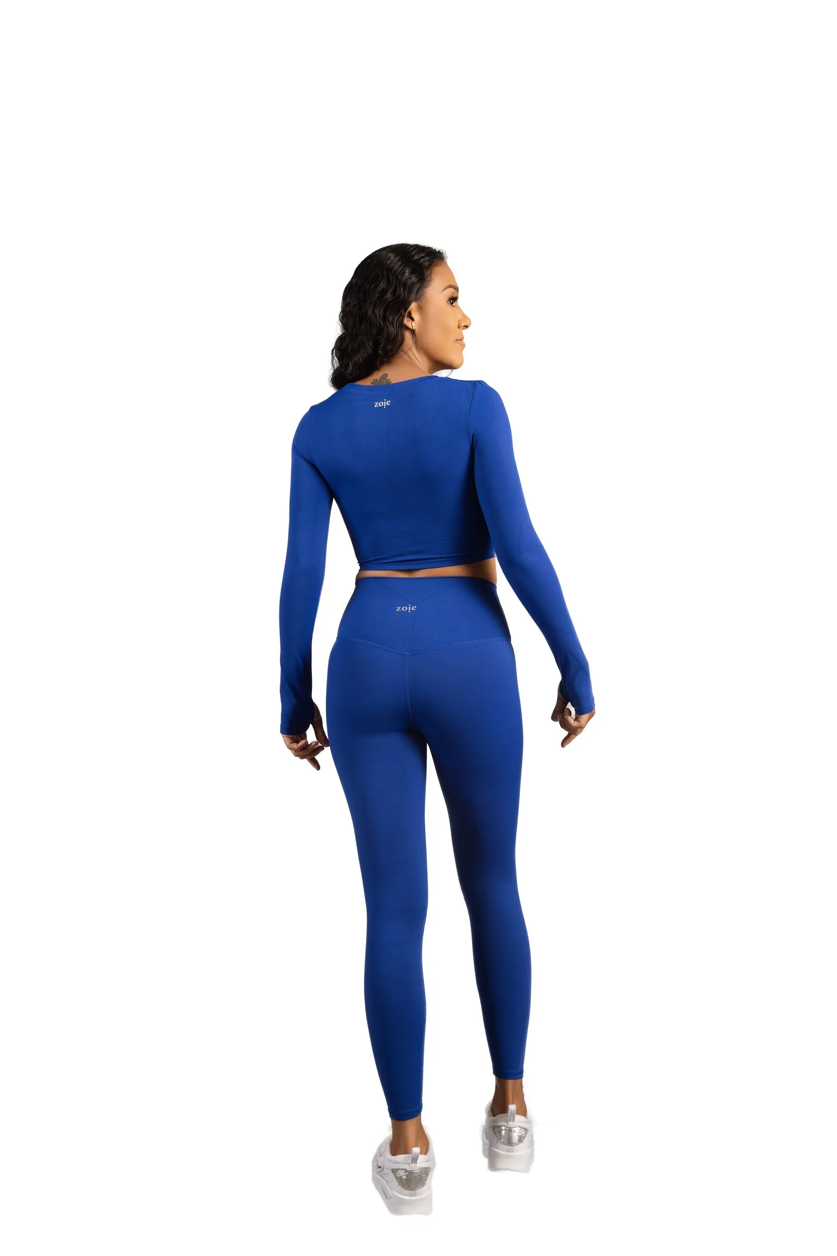 CELINE LONG SLEEVE CROP BLUE