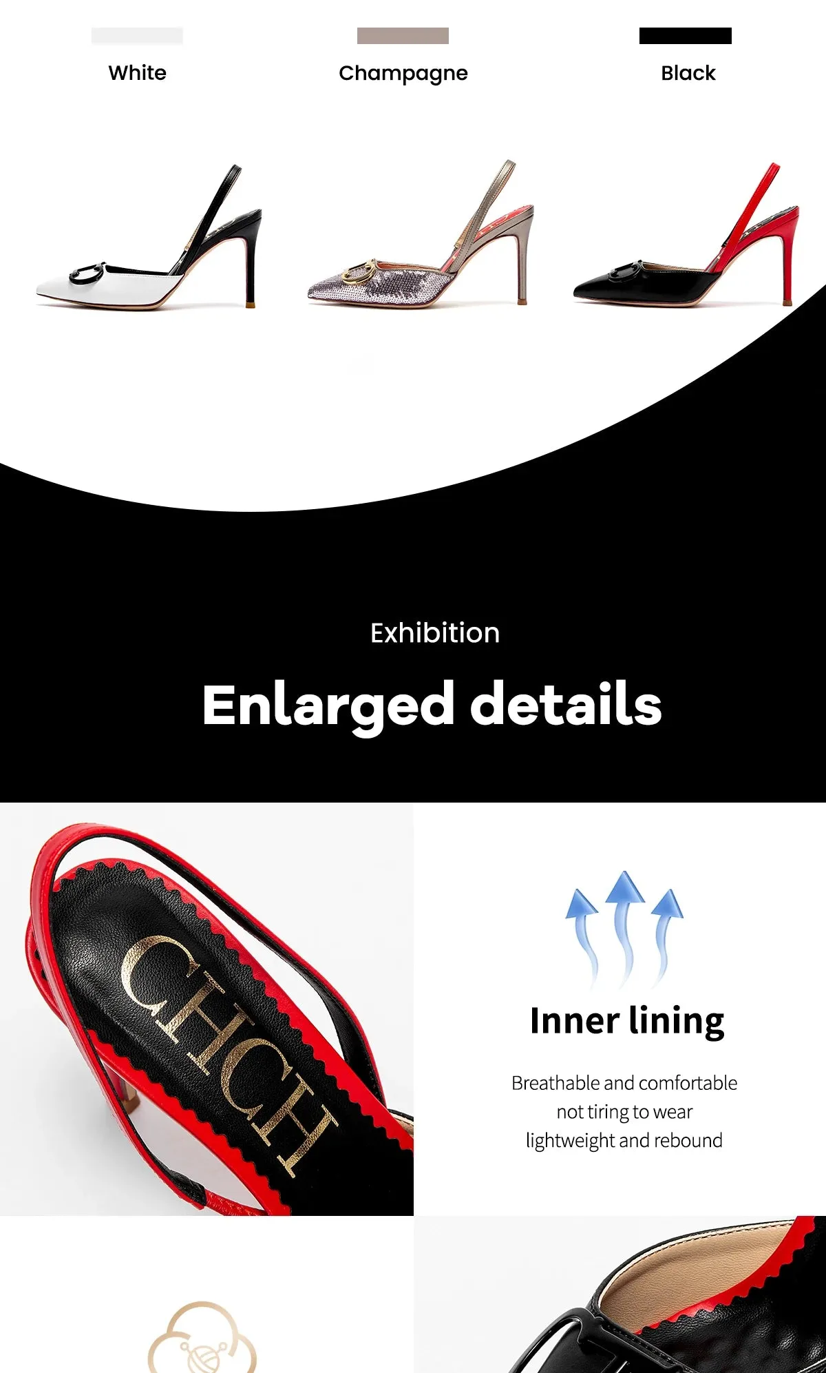 CHCH Destiny Strappy High Heels for Elegant Occasions