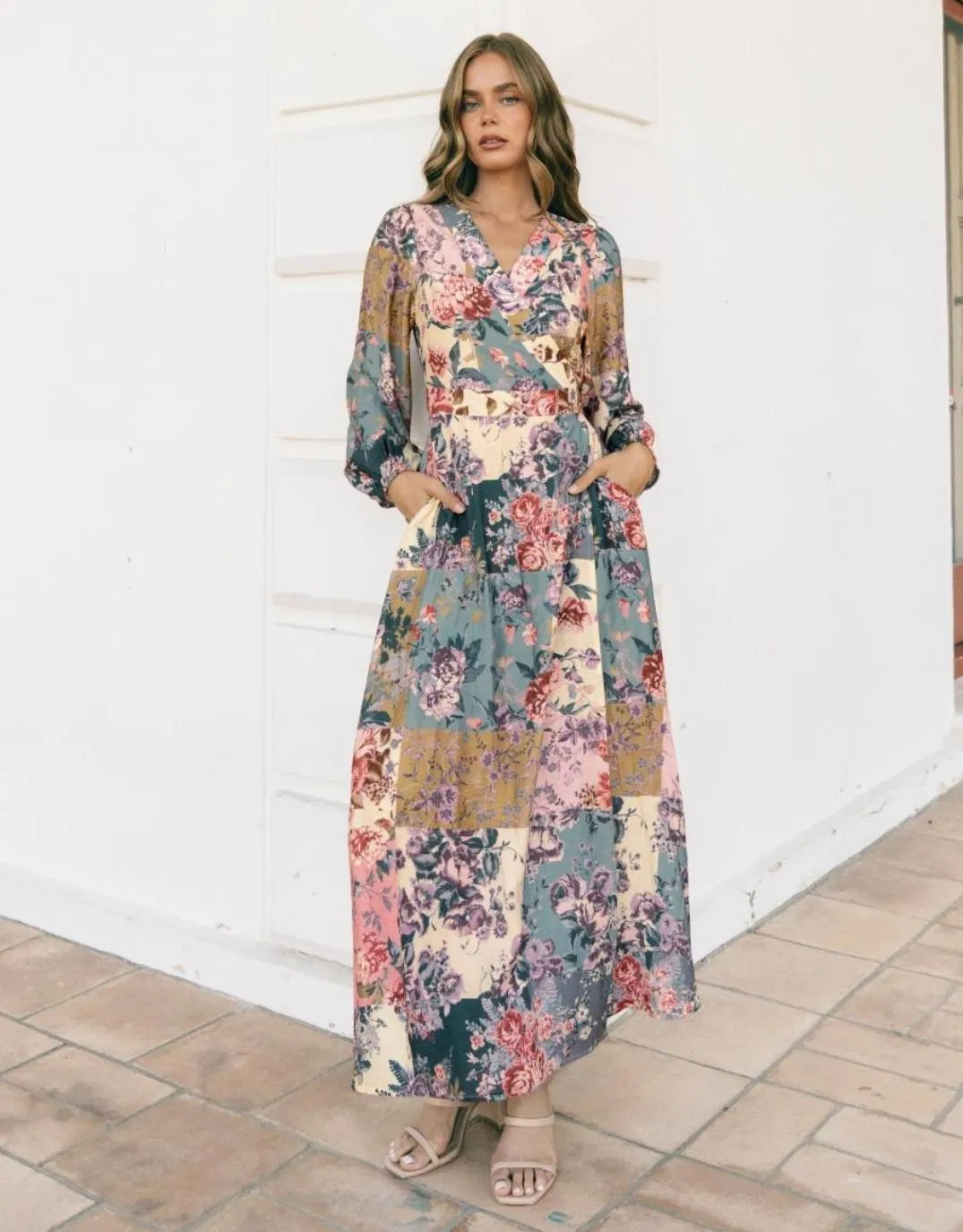 Clara Wrap Maxi Dress - Vintage Floral