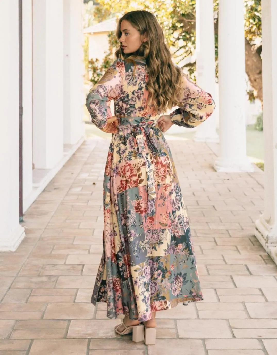 Clara Wrap Maxi Dress - Vintage Floral