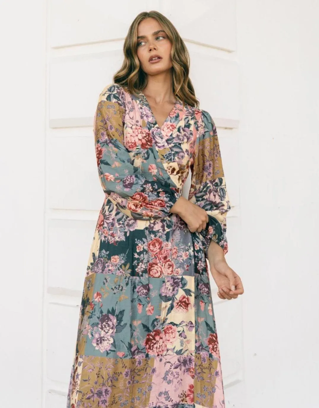 Clara Wrap Maxi Dress - Vintage Floral