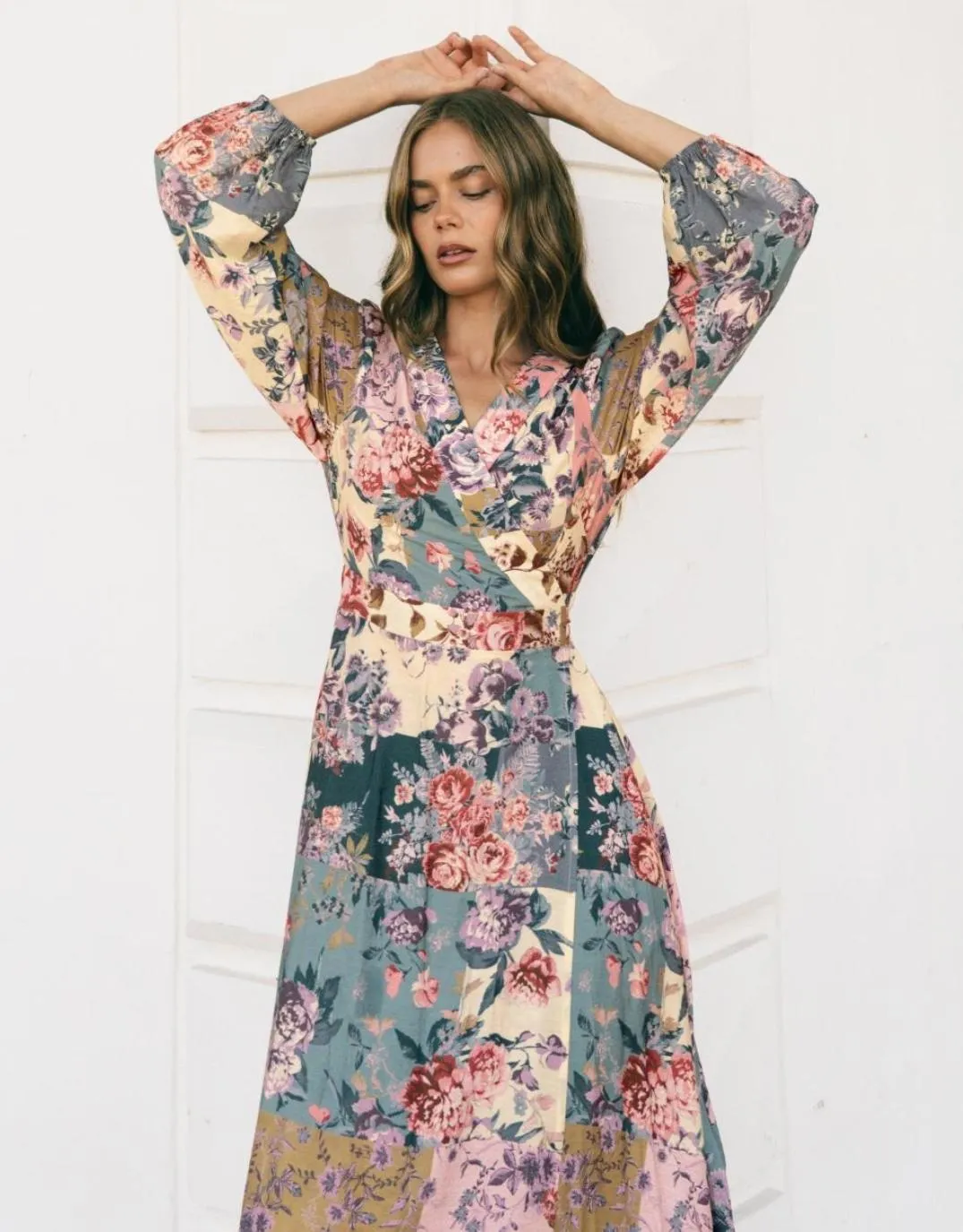 Clara Wrap Maxi Dress - Vintage Floral