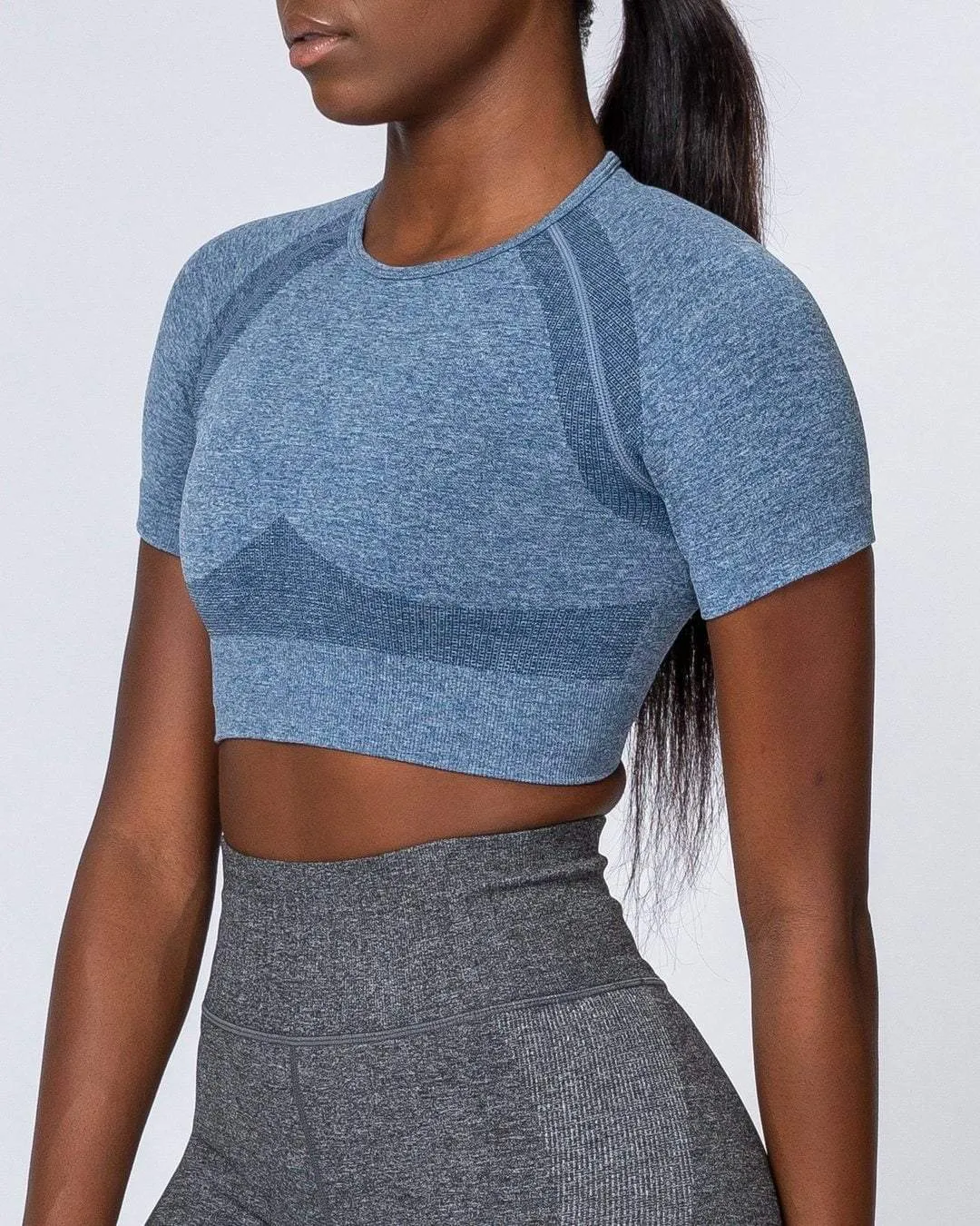 Classic Seamless Tee - Navy Marl