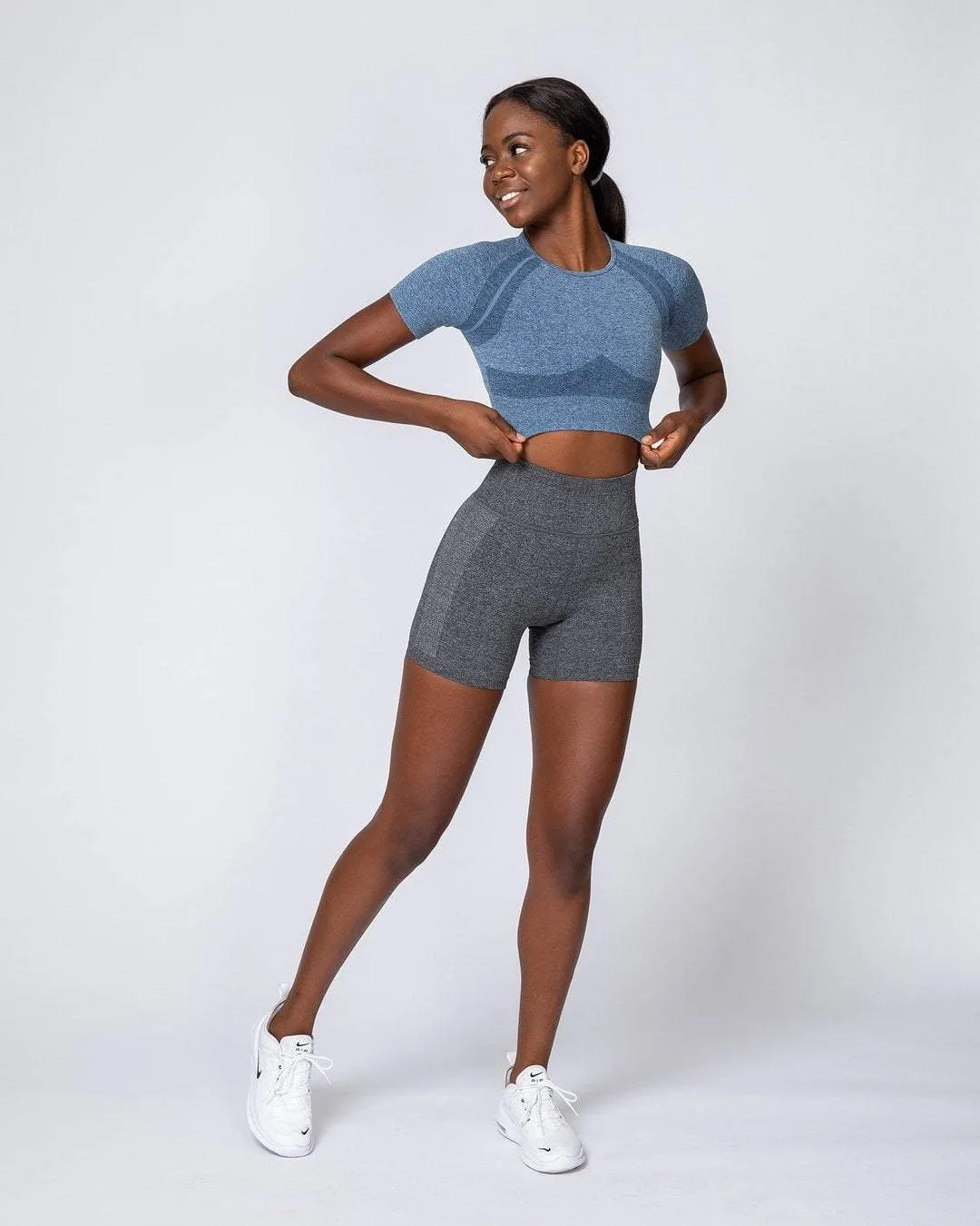 Classic Seamless Tee - Navy Marl