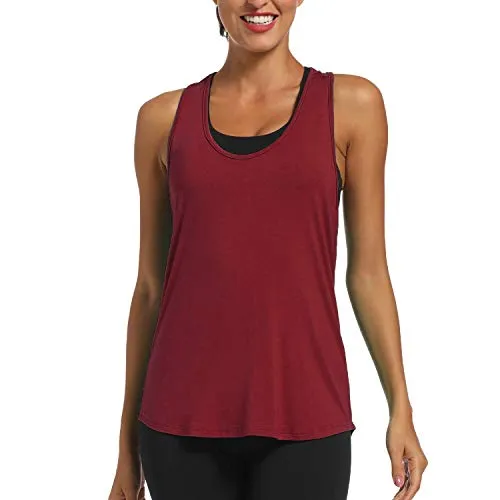 CNJUYEE Yoga Tops for Women Activewear Workout Tank Tops Athletic Women’s Sleeveless Tops Open Back Running Sports Shirts
