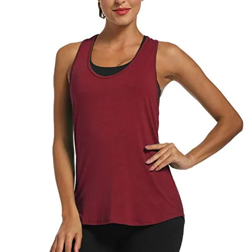 CNJUYEE Yoga Tops for Women Activewear Workout Tank Tops Athletic Women’s Sleeveless Tops Open Back Running Sports Shirts