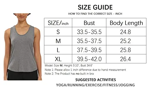 CNJUYEE Yoga Tops for Women Activewear Workout Tank Tops Athletic Women’s Sleeveless Tops Open Back Running Sports Shirts