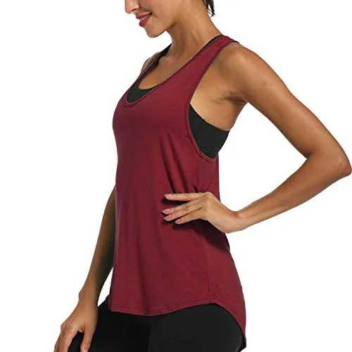 CNJUYEE Yoga Tops for Women Activewear Workout Tank Tops Athletic Women’s Sleeveless Tops Open Back Running Sports Shirts
