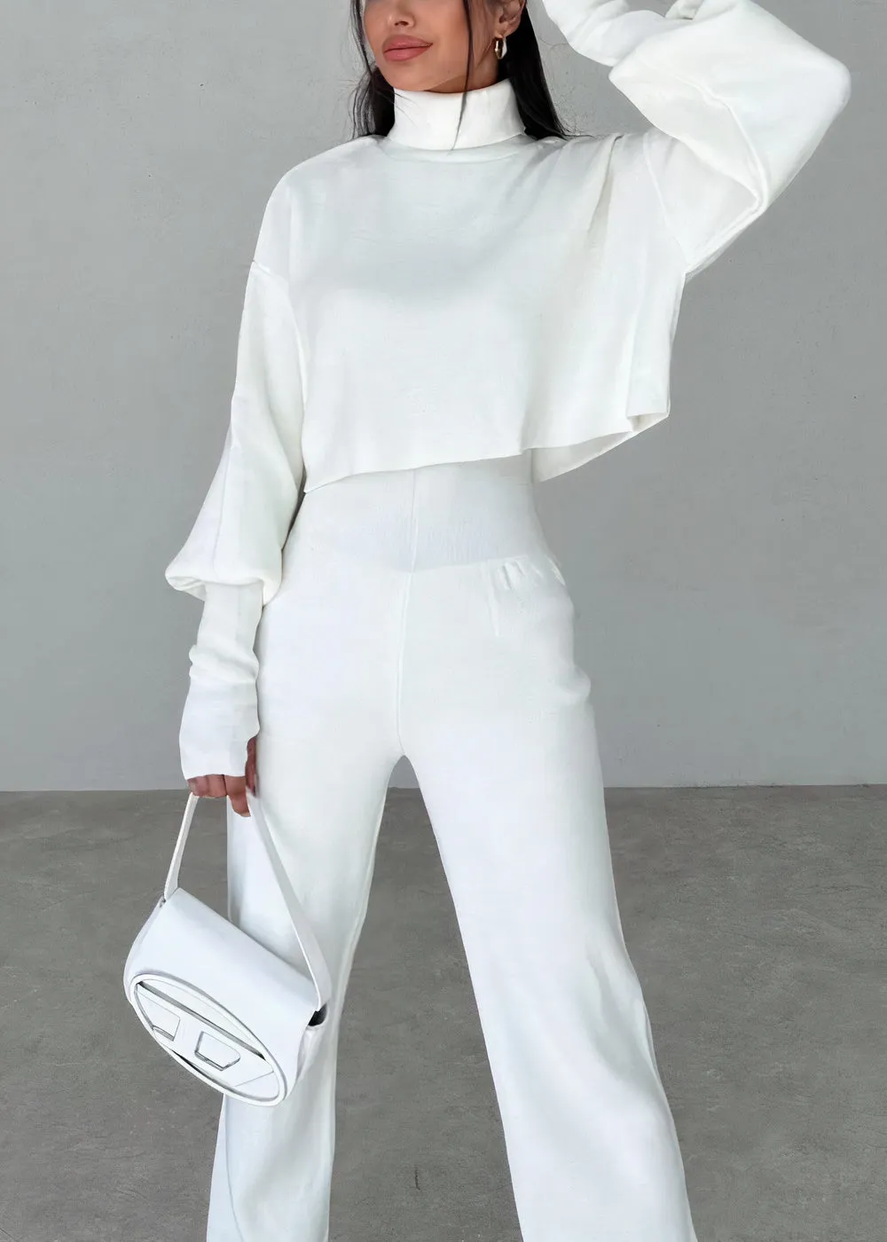 Comfortable turtleneck suit set - Cas