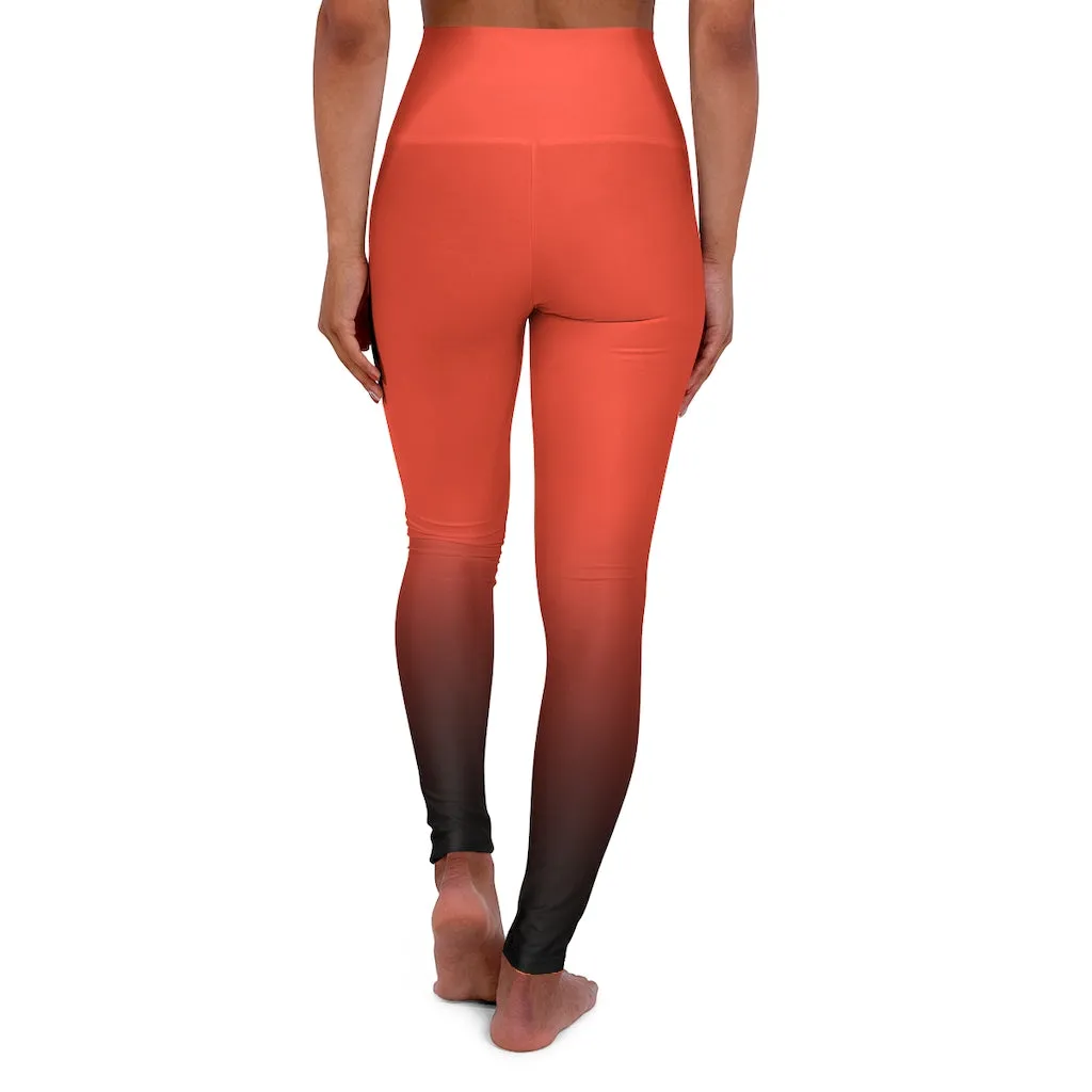 Coral Crest Yoga Leggings