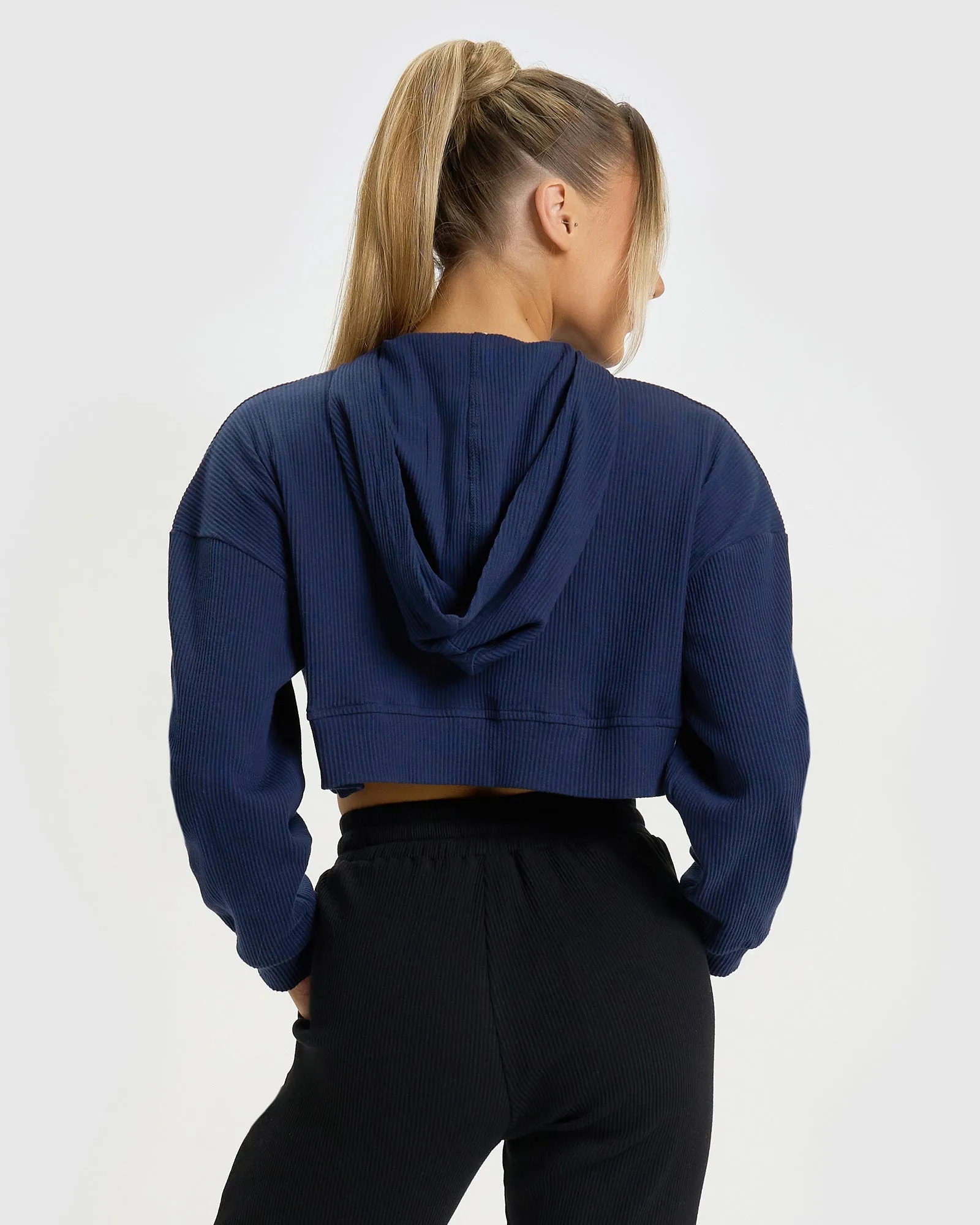 Core Trainer Evie Cropped Hoodie Navy