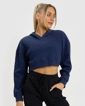 Core Trainer Evie Cropped Hoodie Navy