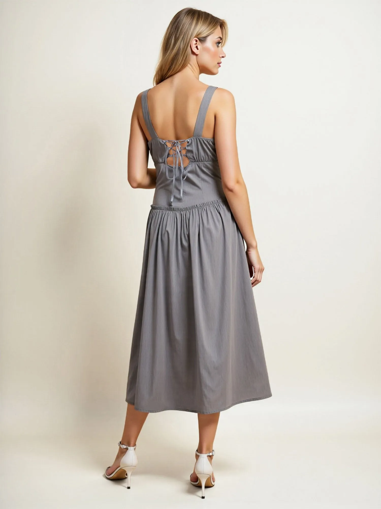 Corset Bodice  Fit & Flare Midi Dress