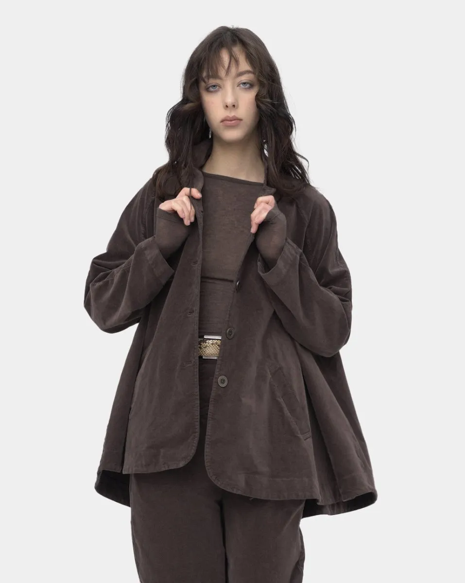 Cotton Flare Button Coat