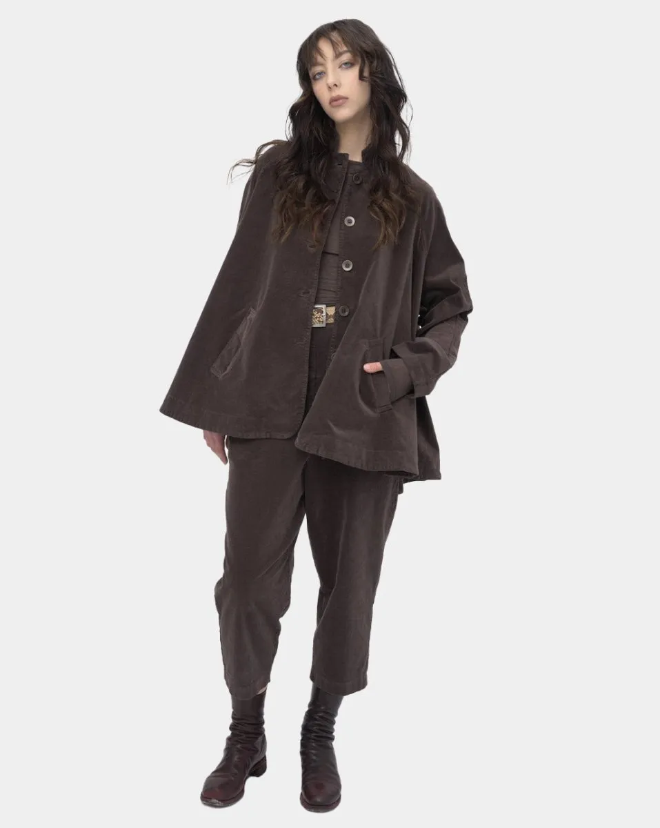 Cotton Flare Button Coat