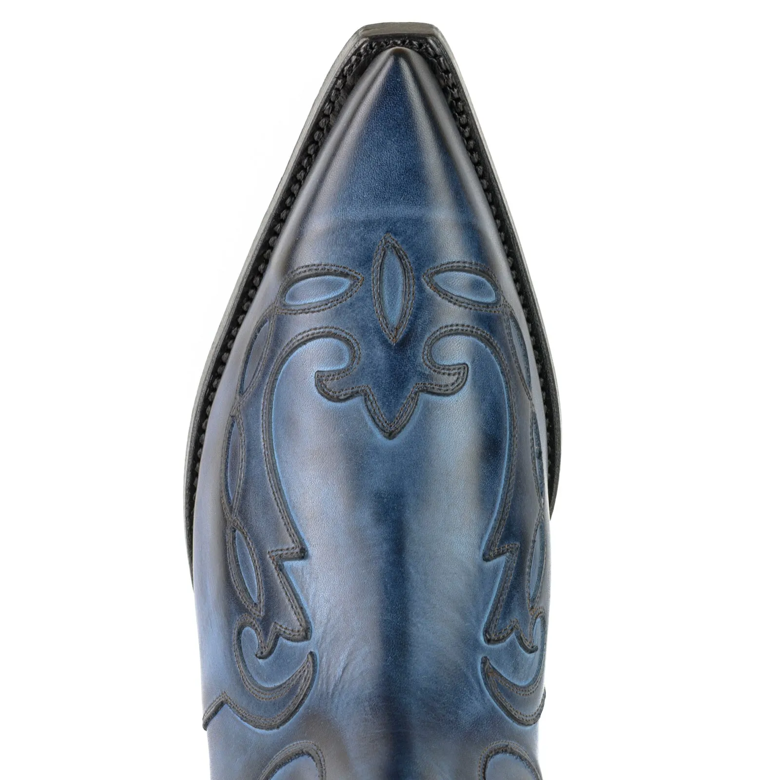 Cowboy Boots or Ankle Boots for Women and Men Handcrafted Blue Leather Urban 1931