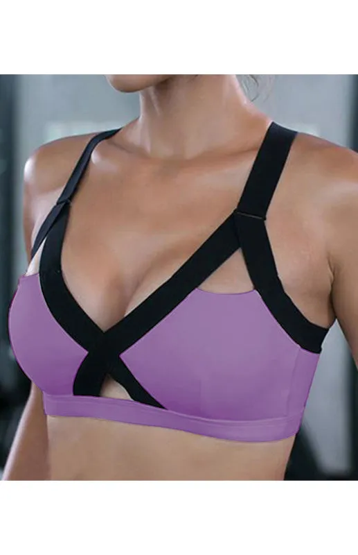 Criss-Cross Chroma Bra