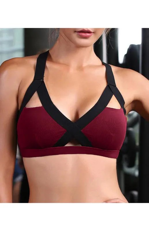 Criss-Cross Chroma Bra
