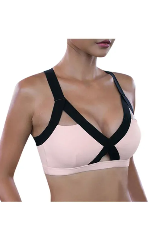 Criss-Cross Chroma Bra