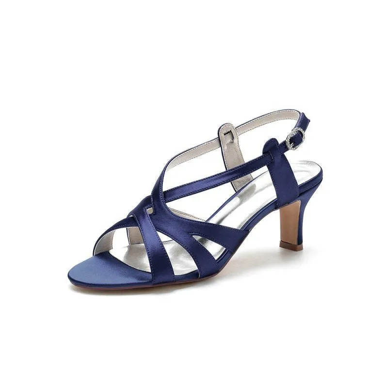 Cross-Strap Pump with Elegant Buckle